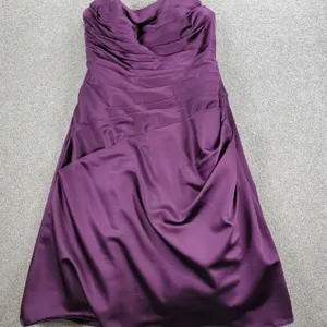 DaVinci Prom Dress Womens 14 Purple Satin Strapless Jeweled Band Formal Cocktail thumbnail 14