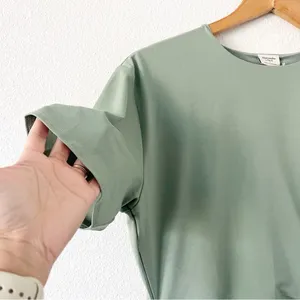 Abercrombie & Fitch Mint Green Side Knot Draped Classic Casual Fit Mini Dress thumbnail 3
