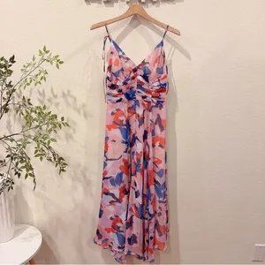 En Saison Arlie Midi Dress with Tie Straps in Blush Blue Floral Size Small NWT thumbnail 2