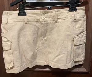 Edikted Katya Women's Tan Cargo Skirt Size Large thumbnail 1