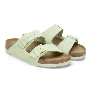 Birkenstock Women's Arizona Soft Footbed Sandals Faded Lime Size 5 US/36 EU NWB thumbnail 4