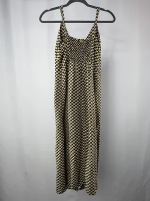 Rip Curl Isla Geo Button Front Midi Dress in Brown Yellow White‎ Size Small thumbnail 5