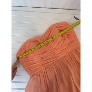 NWT Donna Morgan Peach Short Cocktail Dress Strapless Bridesmaid Wedding Sze 18 thumbnail 4