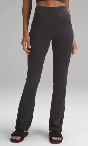 Lululemon Ribbed Softstreme Flare Pants Black Size 4 Lounge Yoga Athleisure thumbnail 1