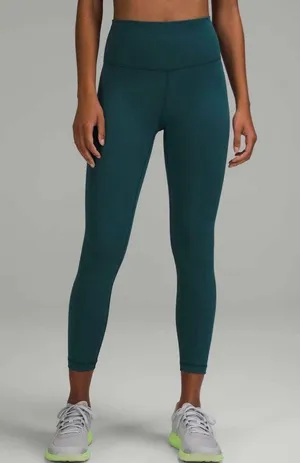 Lululemon Wunder Train High Rise Leggings 25” - Green Jasper thumbnail 1