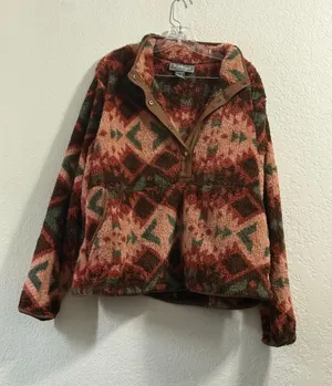 Ariat Women's Plainsview Print Berber Snap Front Sweatshirt XXL 2x Sherpa thumbnail 1