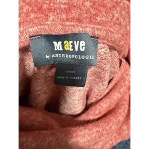 Maeve by Anthropologie‎ Fleece Cowl Neck Sweater Red Women's Size Large thumbnail 9