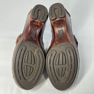 Ariat Womens 7.5B Brown Leather Wedge Clogs Buckle Mules Comfort Shoes Casual‎ thumbnail 9