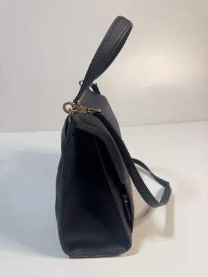 Michael Kors Blue Saffiano leather crossbody satchel travel organizer purse bag thumbnail 3
