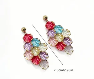 & Other Stories Gorgeous Multi-Color Layered Petal Earrings thumbnail 3
