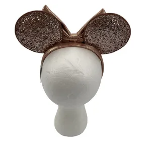 Disney Parks ROSE GOLD Glitter Minnie Mouse Ears Headband Sparkle Bow Holiday thumbnail 6