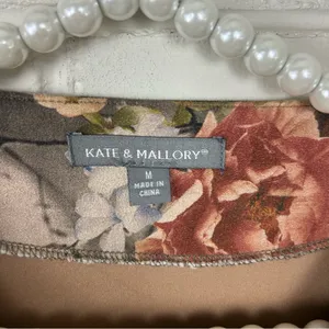 Kate & Mallory Faux Suede Floral Jacket Size M thumbnail 6