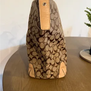 Coach Tan and Brown Signature Handbag thumbnail 3