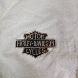 Harley-Davidson Womens Medium‎ Embroidered Vintage Activewear Jacket Tan thumbnail 4