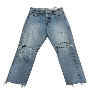 Levi's Women's Distressed Wedgie Straight Jeans Size 31 Light Blue thumbnail 4