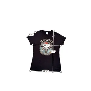 Port & Company Chris Stapleton Western Skull Leopard Graphic Tee Black Medium thumbnail 4