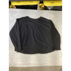 Members Mark Womens‎ Long Sleeve Active Tee Black Keyhole Back Large SW3203 NWT. thumbnail 2