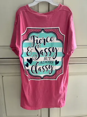 Comfort Colors Cheer T-shirt Pink Small thumbnail 2