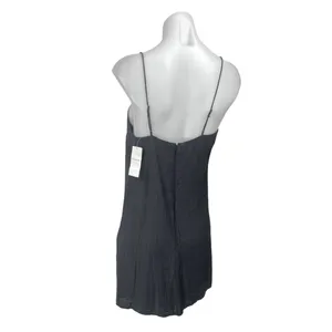 NEW Abercrombie & Fitch Black Sleeveless Cami Camisole Tank Slip Mini Dress S thumbnail 2
