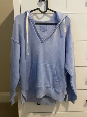 American Eagle Beach Hoodie Blue Oversized thumbnail 1