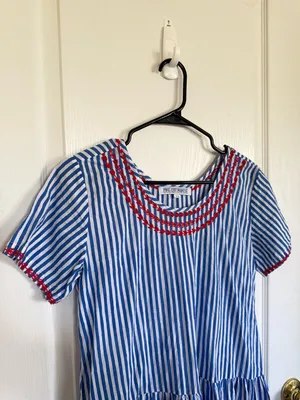 Tuckernuck Pink City Prints Blue Striped Mini Dress thumbnail 3