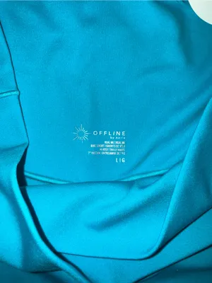 aerie Bright Turquoise High-Rise Bike Shorts thumbnail 2