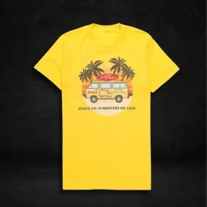 Stranger Things T-shirt Surfer Boy Pizza horror retro graphics 80s pop grunge M thumbnail 9