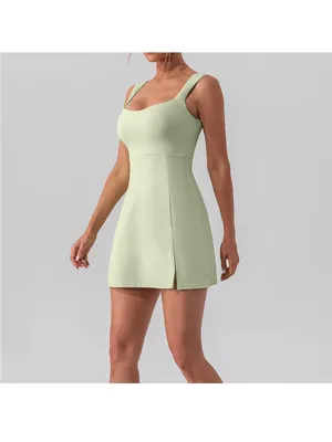 Oh Polly Light Green Square Neck Mini Dress Size Us6 92% Modal 8% Elastane thumbnail 2