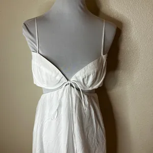 Bardot Willow Strappy Cotton Midi Dress in orchid white NEW MEDIUM US 6 REVOLVE thumbnail 3