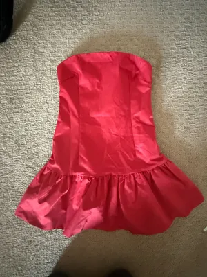 Motel Rocks Denama Puffball Mini Dress in Deep Red thumbnail 3