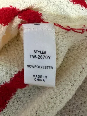 NWOT Zenana Outfitters Cream Sweater Tank with Red Stripes thumbnail 5