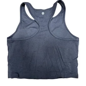 Lululemon Ebb to Street Cropped Racerback Tank Top Black‎ Women's Size 12 thumbnail 6