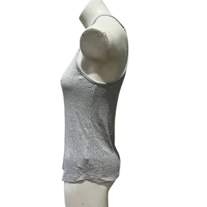 Splendid Tank Top Womens M Heather Gray Ribbed Racerback High Neck Stretch thumbnail 5