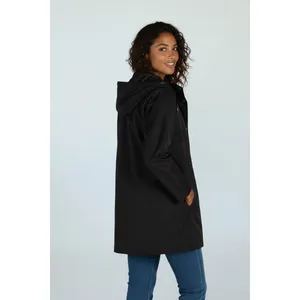 Time and Tru Womens Jacket Sz L Black Hooded Lightweight Anorak Full Zip Outdoor thumbnail 2