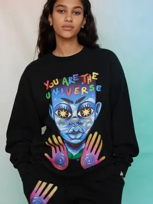 Lazy Oaf Mithsuca Berry Sweatshirt Women’s XS thumbnail 1