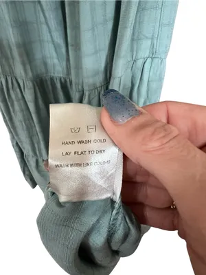 NSR Women's Puff-Sleeve Maxi Dress in Slate Blue thumbnail 3