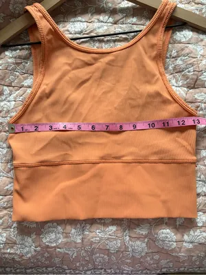 Lululemon Ribbed Power Pivot Cropped Tank Golden Apricot thumbnail 5