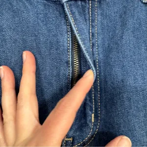 Kancan Blue Wide Leg Distressed High Rise Jeans Womens 31 Denim Classic Raw Hem thumbnail 7