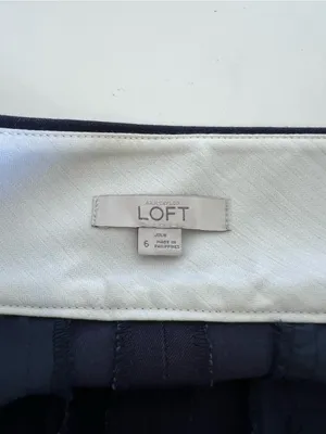 LOFT Women's Navy Julie Petite Curvy Pants Zipper‎ Fly Classic Stretch Business thumbnail 5