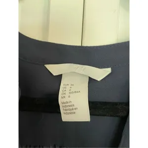 H&M navy pleat front blouse thumbnail 3