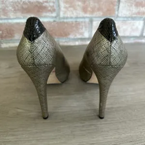 Sam Edelman Yasmine Pumps Heels Gold / Black Size 7.5 thumbnail 3