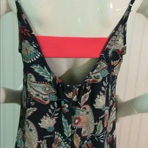 Eight Sixty dress navy print adjustable straps S thumbnail 4