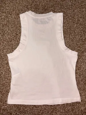 Guess White Embroidered Tank Top  thumbnail 3