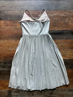 elevenses gold Shimmer Pleated Midi Dress size 4 thumbnail 2