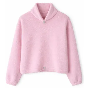 Levis Size XL Womens Pink Sherpa Fleece Pullover Jacket thumbnail 2