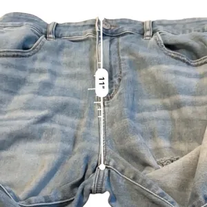 American Eagle Hi-Rise Light Wash Distressed Raw Hem Skinny Jegging‎ Jeans Sz 14 thumbnail 12