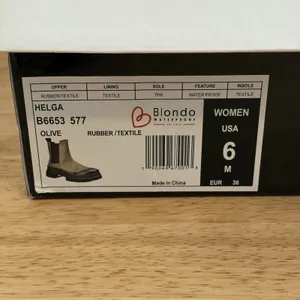 Blondo Olive Green Black Chunky Waterproof Helga Chelsea Boots 6M Rubber Textile thumbnail 6