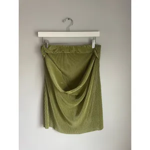 Chartreuse Green strapless dress tube top mini dress ribbed miami going out Y2K thumbnail 4