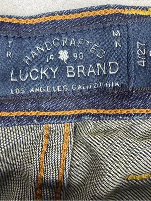 Lucky Brand Sweet N Low Jeans Womens 4/27 Low Rise Flare Y2K Dark Wash 33" thumbnail 5