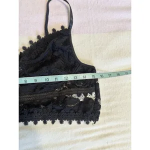 CUPSHE Black Lace Bralette Size XL Adj Straps Hook Close Soft Cups Lingerie thumbnail 5